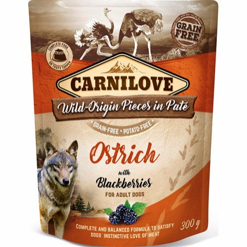 Carnilove Pouch Pate Ostrich with Blackberries 300 g