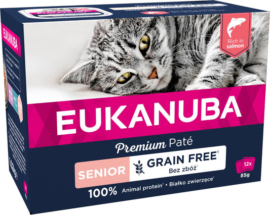 Eukanuba Cat Senior Salmon Pate 12x85g