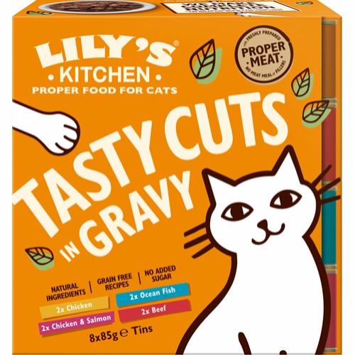 Lilys K. Tasty Cuts in Gravy Tins Multipack 8x85g