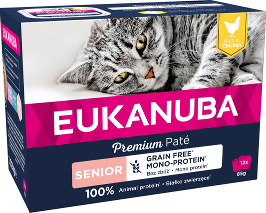 Eukanuba Cat Senior Chicken Pate Mono 12x85g