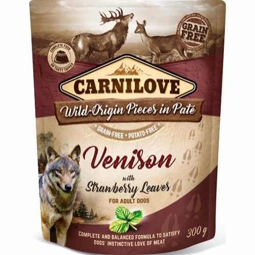 Carnilove Pouch Pate Venison with Strawberry Leaves 300 g