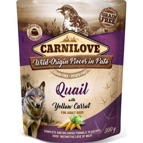 Carnilove Pouch Pate Quail with Yellow Carrot 300 g
