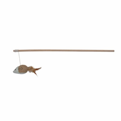 Drillepind, mus med fjer, 50 cm