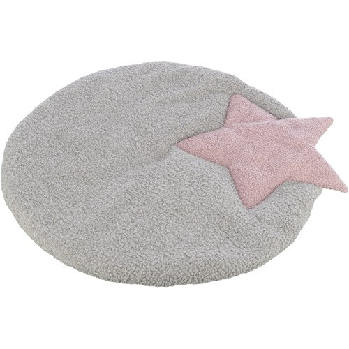 Junior lying mat with star, 55×61 cm, grey/light lilac