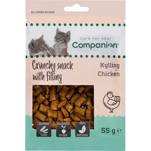 Companion cat crunchy snack with filling - chicken