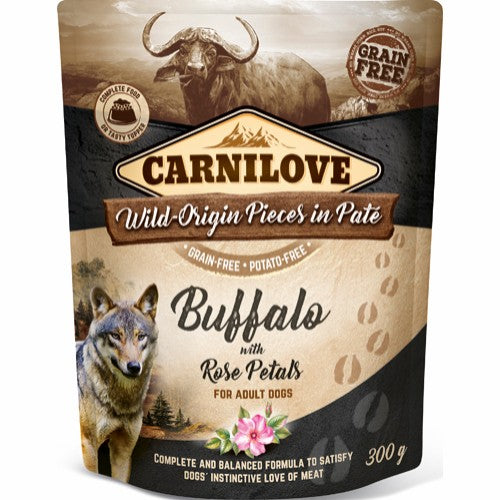 Carnilove Pouch Pate Buffalo with Rose Petals 300 g