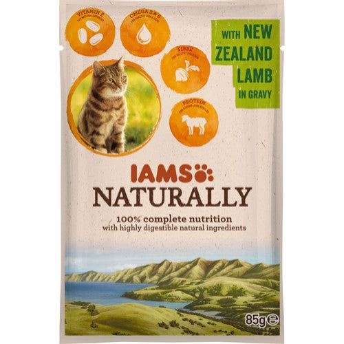 Iams Cat Naturally Adult Lamb Pouch 85G
