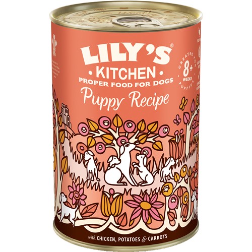 Lilys K. Puppy Recipe w/Chicken, Potatoes & Carrots Tin 400g