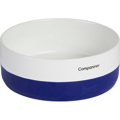 Companion ceramic feeding bowl with silicon - Blue 0,4L
