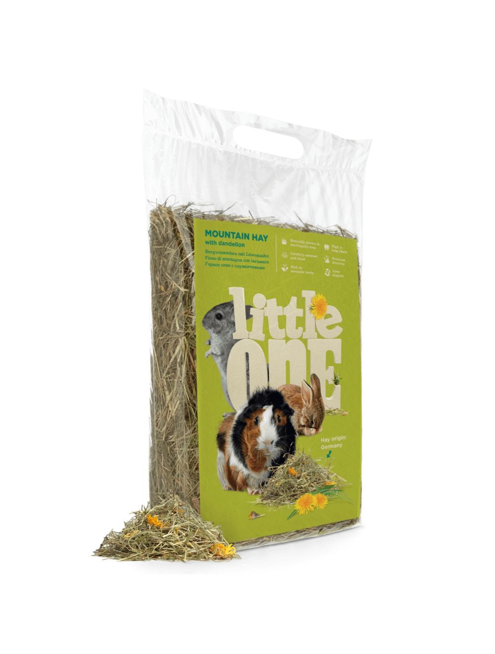 Little One Mountain Hø M. Mælkebøtter 400 G-Hø-Little One-PetPal