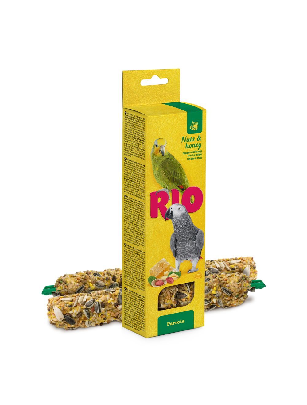 Rio Sticks M. Honning+Nødder, 2X90G-Frøstang-RIO-PetPal