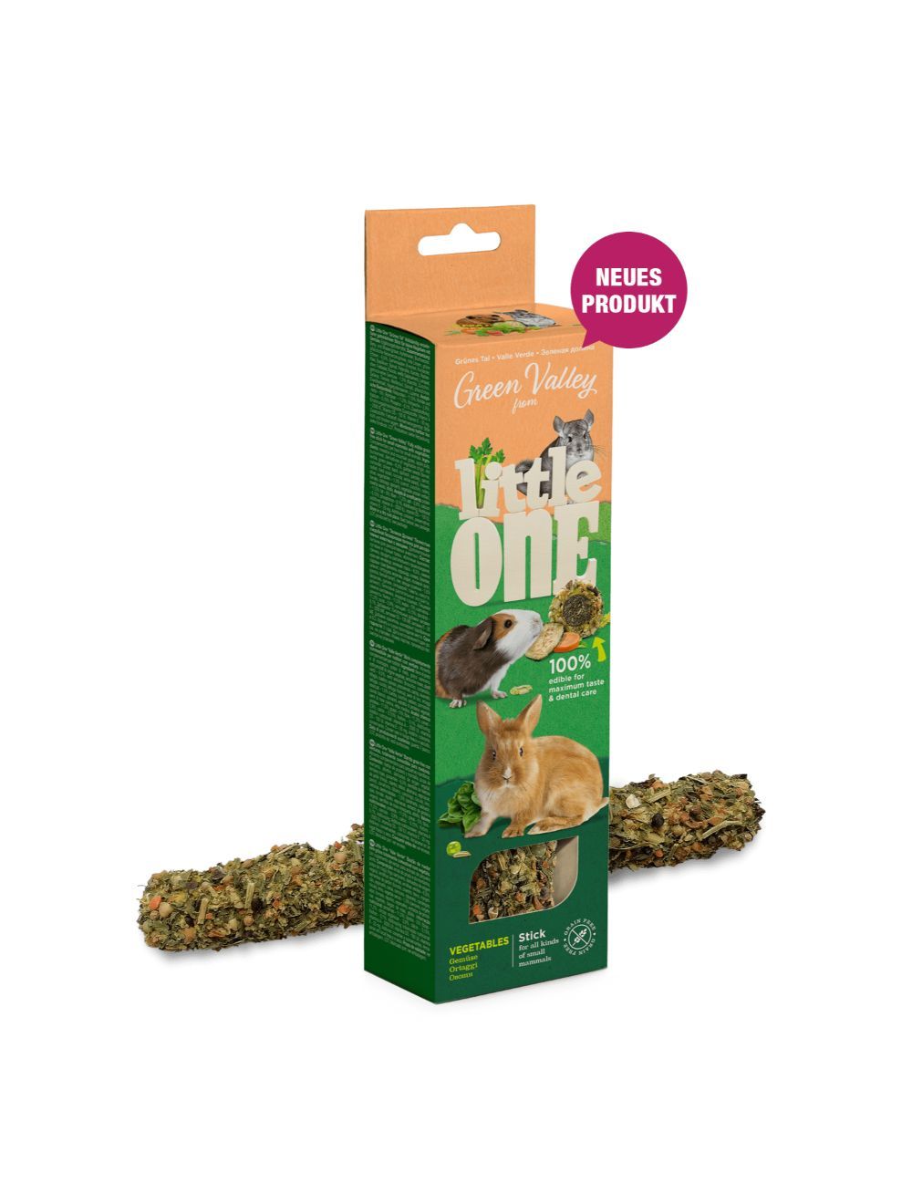 Little One Green valley Sticks m. grønt, 1x160g-Little One-PetPal